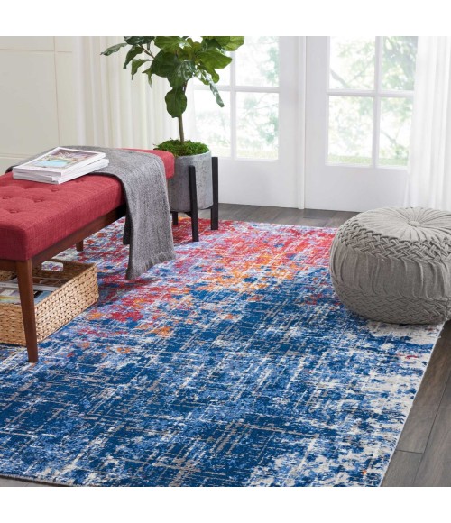 Nourison Twilight Area Rug TWI25 Red/Blue 5'6" x 8'
