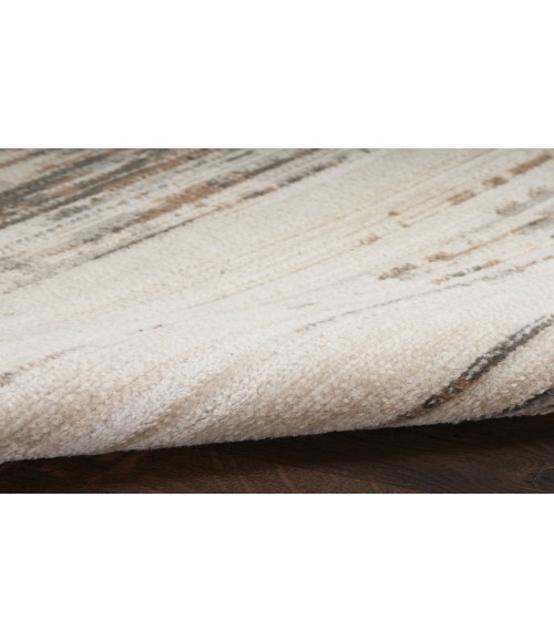 Nourison Serenity Home Ivory Beige SRH03 2 ft. 2 in. X 7 ft. 6 in. Rectangle Rug