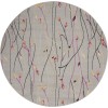 Nourison Grafix - Grf15 Grey Area Rug 5 ft. 3 X Round