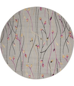 Nourison Home Grafix GRF15 Grey 5 ft. 3 in. Round Area Rug