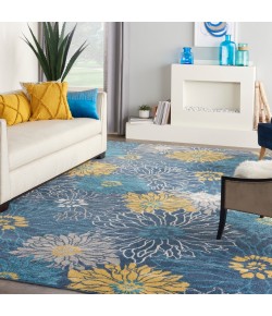 Nourison Passion - Psn17 Blue Area Rug 9 ft. X 12 ft. Rectangle