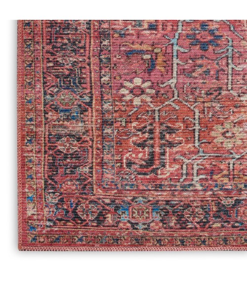 Nicole Curtis Machine Washable Series 1 Area Rug SR102 Red 8' x 10'