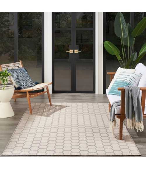Nourison Twist Reversible Grey TWS01 5 ft. X 7 ft. Rect. Rug