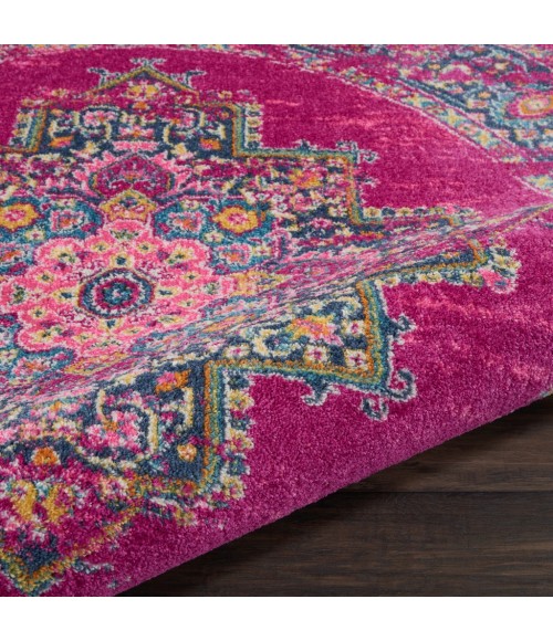 Nourison Passion Round Area Rug PSN03-Fuchsia