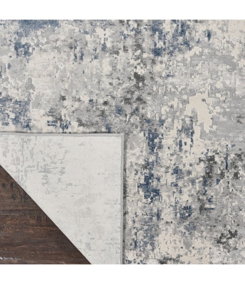 Nourison Rustic Textures Runner Area Rug RUS07-Ivory/Grey-blue