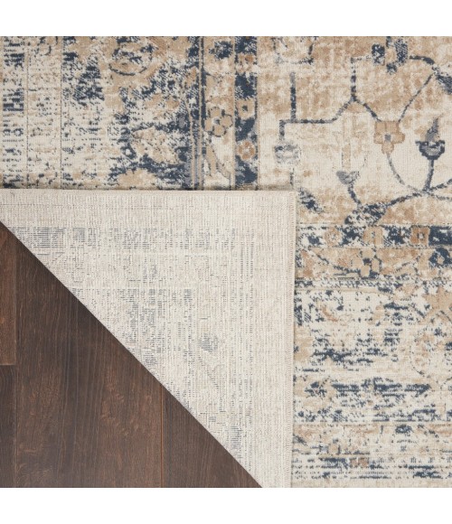 kathy ireland Home Malta Area Rug MAI11-Ivory/Blue