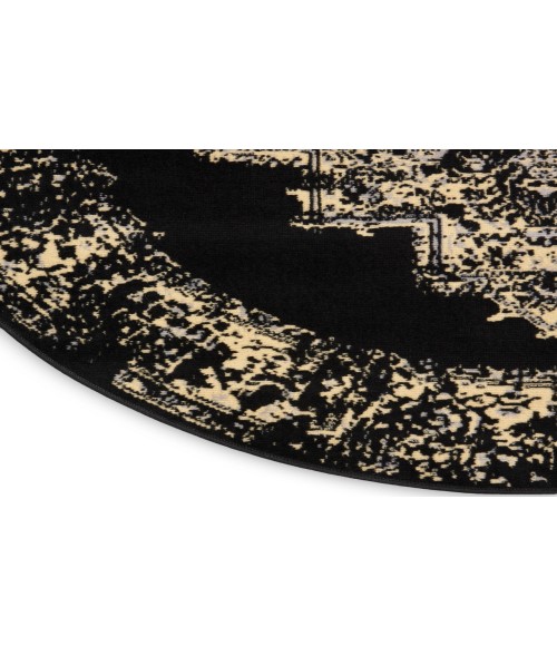 Nourison Grafix Black GRF14 4 ft. Round Rug