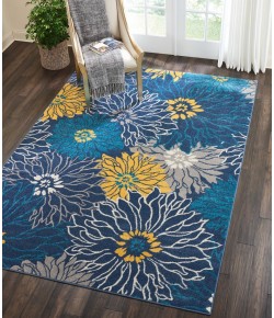 Nourison Passion - Psn17 Blue Area Rug 6 ft. 7 X 9 ft. 6 Rectangle
