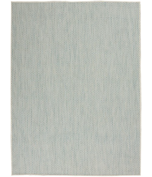 Nourison Courtyard Area Rug COU01-Ivory Aqua