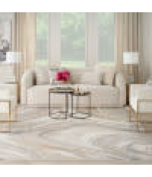 Inspire Me! Home Décor Brushstrokes Area Rug BSK03 Cream Grey