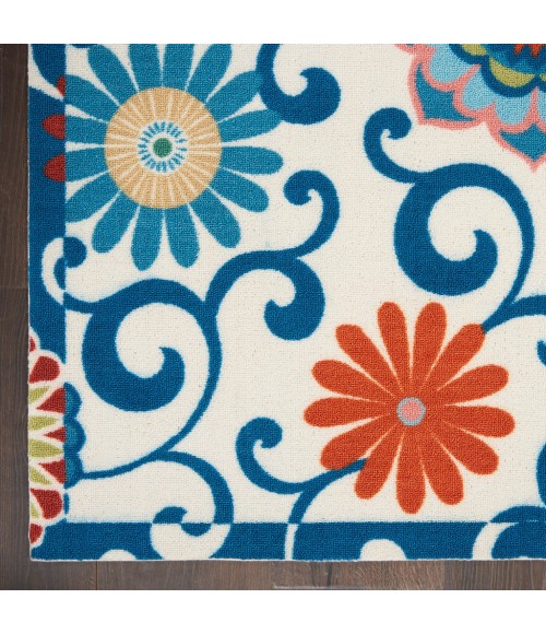 Nourison SUN N' SHADE Area Rug Waverly Sun N' Shade Area Rug SND84-Ivory/Multi