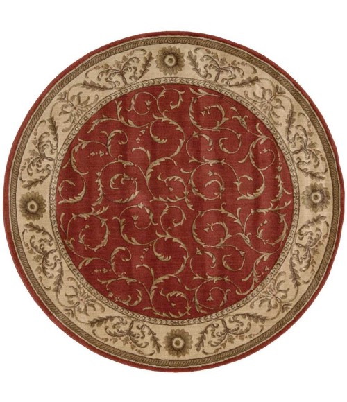 Nourison Somerset Round Area Rug ST02-Red