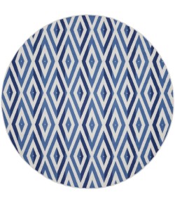 Nourison Whimsicle - Whs04 Ivory Blue Area Rug 8 ft. X Round