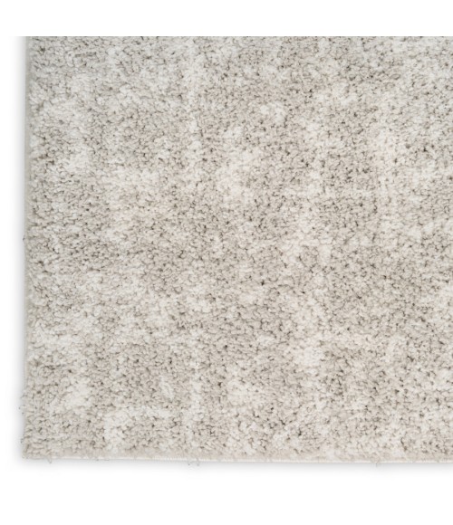 Nourison Home Modern Shag Grey Ivory MMD06 5 ft. 3 in. X 7 ft. Rectangle Rug