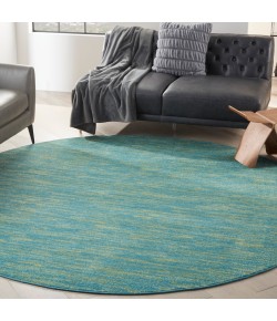 Nourison Essentials - Nre01 Blue Green Area Rug 8 ft. X Round