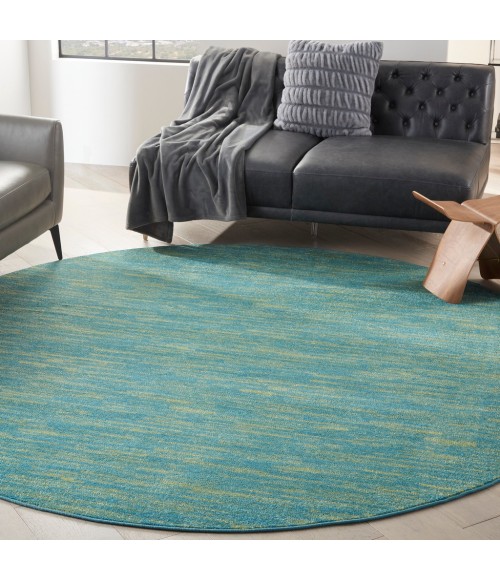 Nourison Essentials Blue Green Area Rug NRE01-Blue Green