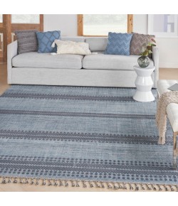 Nourison Asilah - Asi02 Light Blue Charcoal Area Rug 9 ft. X 12 ft. 2 in. Rectangle