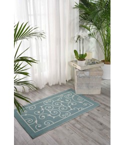 Nourison Home & Garden - Rs019 Light Blue Area Rug 2 ft. 3 X 3 ft. 9 Rectangle