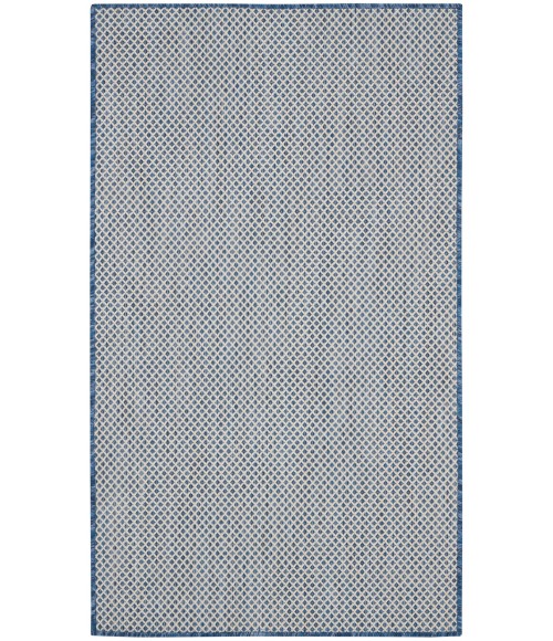 Nourison Courtyard Area Rug COU01 Ivory Blue 3' x 5'