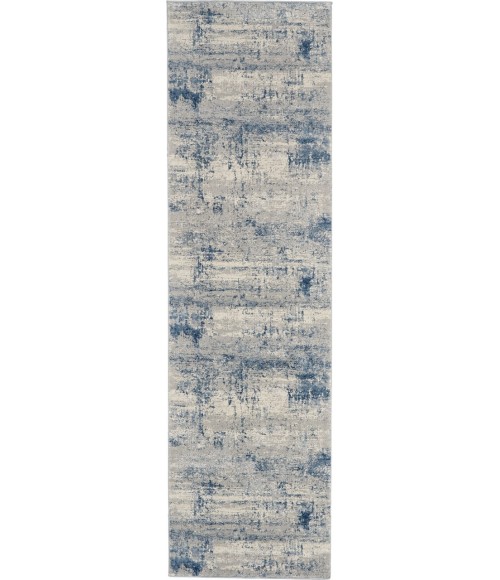 Nourison RUSTIC TEXTURES Area Rug Nourison Rustic Textures Runner Area Rug RUS10-Ivory/Blue