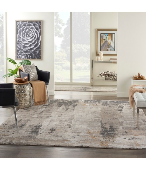 Nourison Tangra Cream Grey Rug TNR05 8 ft. X 10 ft. Rect. - Rugs Town Nourison Tangra Cream Grey TNR05 8 ft. X 10 ft. Rect. Rug