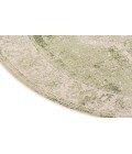 Nourison Astra Machine Washable Ivory Green ASW12 5 ft. 3 in. Round Rug