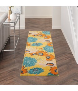 Nourison Allur - Alr06 Yellow Multicolor Area Rug 2 ft. 3 X 7 ft. 6 Rectangle