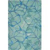 Nourison Home Symmetry SMM05 Aqua Blue 3 ft. 9 in. X 5 ft. 9 in. Area Rug