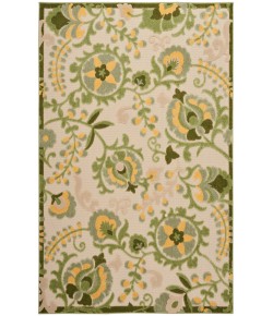Nourison Aloha Ivory Green ALH17 5 ft. 3 in. X 7 ft. 5 in. Rectangle Rug