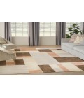Nourison Astra Machine Washable Beige Multicolor ASW09 6 ft. 7 in. X 9 ft. Rectangle Rug