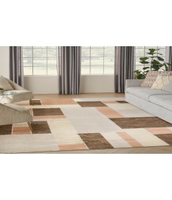 Nourison Astra Machine Washable Beige Multicolor ASW09 6 ft. 7 in. X 9 ft. Rectangle Rug