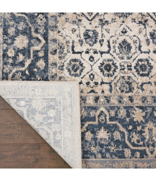 kathy ireland Home Malta Area Rug MAI04-Ivory/Blue