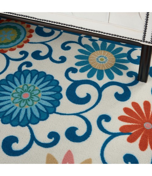 Nourison SUN N' SHADE Area Rug Waverly Sun N' Shade Area Rug SND84-Ivory/Multi
