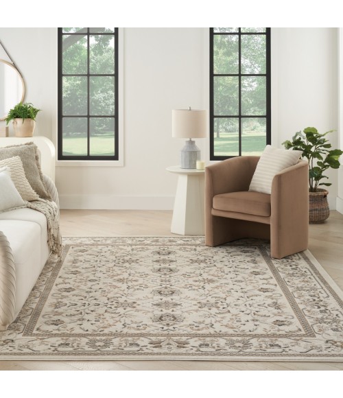 Nourison Serenity Home Ivory Mocha SRH02 10 ft. X 14 ft. Rect. Rug