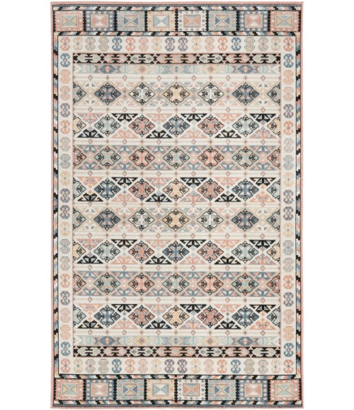 Nourison Washable Decor Ivory Multicolor Rug WSD05 6 ft. 7 in. X 9 ft. Rectangle - Rugs Town Nourison Washable Decor Ivory Multicolor WSD05 6 ft. 7 in. X 9 ft. Rectangle Rug