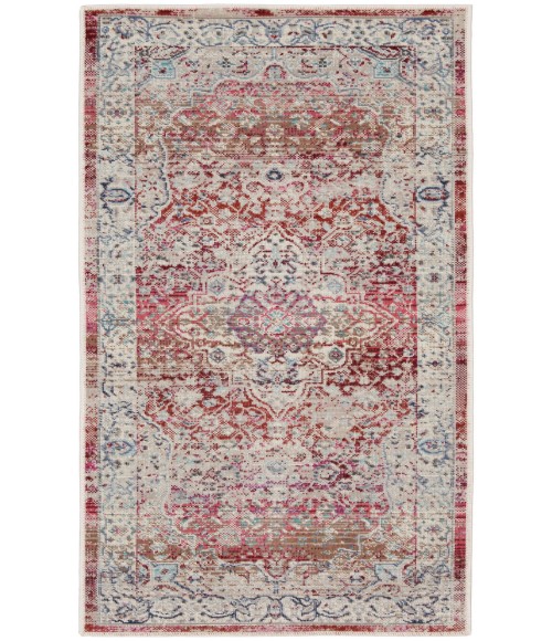 Nourison Vintage Kashan Red/Ivory VKA07 2 ft. X 4 ft. Rectangle Rug