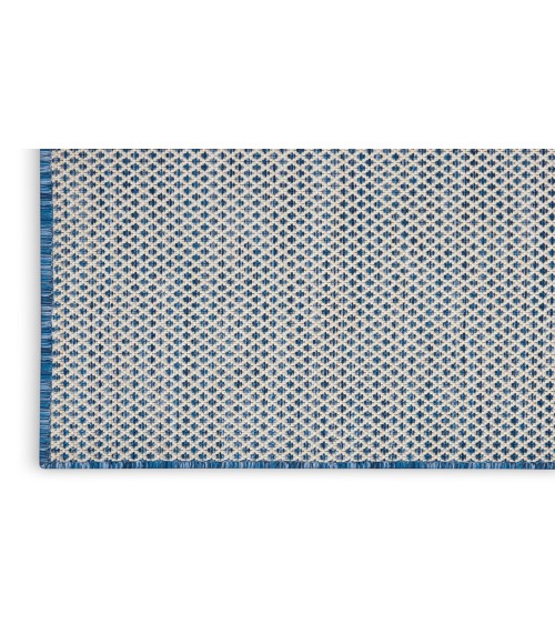 Nourison Courtyard Ivory Blue COU01 2 ft. 2 in. X 8 ft. Rectangle Rug