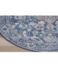 Nicole Curtis Machine Washable Series 1 Navy Ivory SR104 4 ft. Round Rug