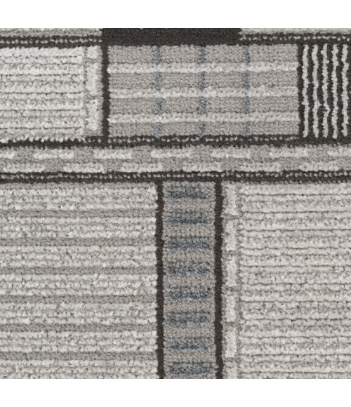 Nourison Home Nordic Black Grey NRC04 2 ft. X 6 ft. Rectangle Rug