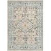 Nourison Home Washable Decor Taupe Blue WSD12 6 ft. 7 in. X 9 ft. Rectangle Rug