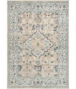 Nourison Home Washable Decor Taupe Blue WSD12 6 ft. 7 in. X 9 ft. Rectangle Rug