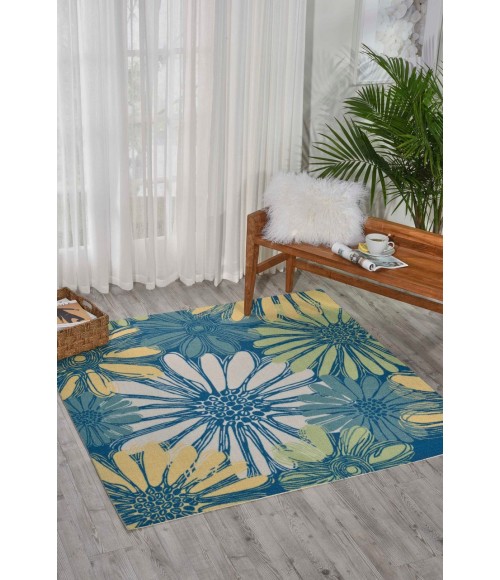 Nourison HOME & GARDEN Area Rug Nourison Home & Garden Square Area Rug RS022-Blue