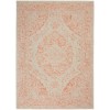 Nourison Tranquil(Traql) - Tra05 Ivory Pink Area Rug 4 ft. X 6 ft. Rectangle