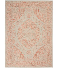 Nourison Tranquil(Traql) - Tra05 Ivory Pink Area Rug 4 ft. X 6 ft. Rectangle