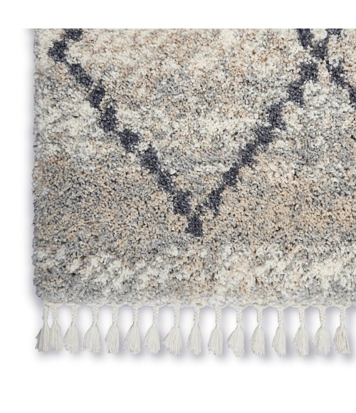 Nourison Scandinavian Shag Silver Grey SCN01 7 ft. 10 in. X 10 ft. 6 in. Rect. Rug