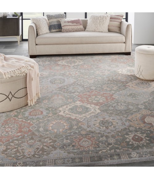 Nourison Parisa Area Rug PSA05 Grey/Multi 8'6" x 11'6"