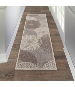 Nourison Graphic Illusions - Gil04 Grey Area Rug 2 ft. 3 X 8 ft. Rectangle