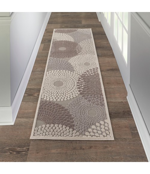 Nourison GRAPHIC ILLUSIONS Area Rug Nourison Graphic Illusions Runner Area Rug GIL04-Grey