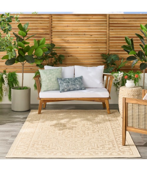 Nourison Tulum Cream TLM05 5 ft. 3 in. X 7 ft. Rect. Rug