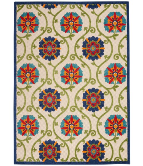 Nourison Aloha Area Rug ALH19-Blue/Multicolor